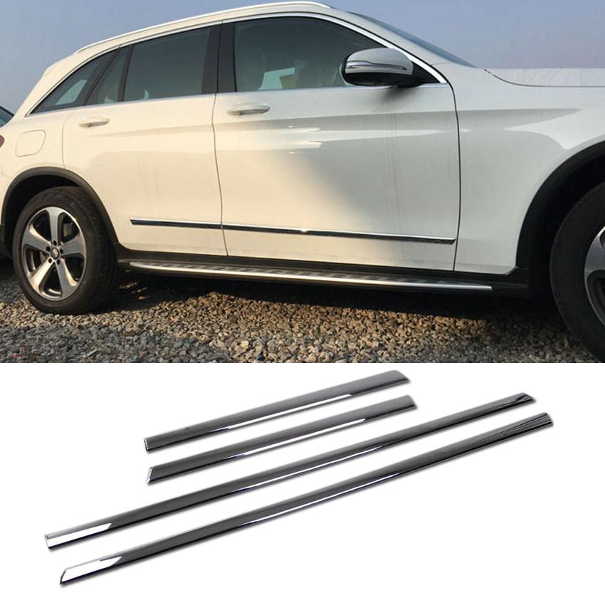 For Benz GLC GLC300 2016-2022 Chrome Body Door Molding Trim