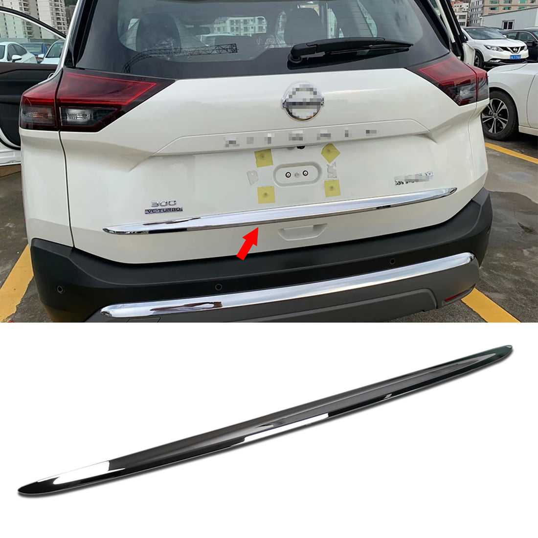 For Nissan Rogue 2021-2025 Tail gate Trunk Lid Molding Trim